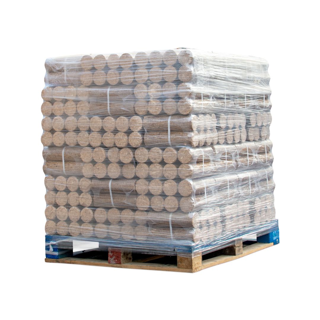 1000kgs de buches compressées, bois de chauffage densifié pour poêle à bois et cheminée