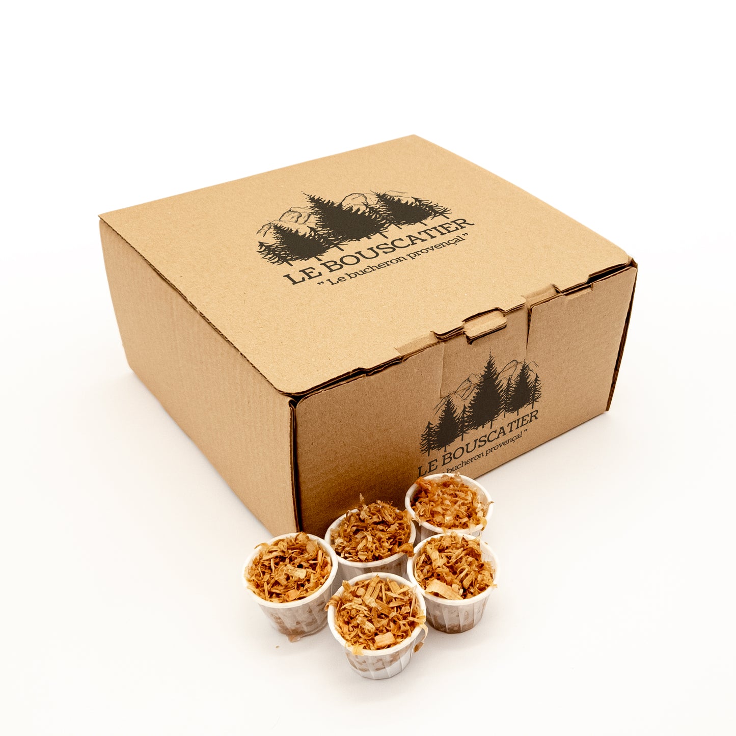 cupcake allumes-feu premium en sciure de bois pour barbecue et brasero