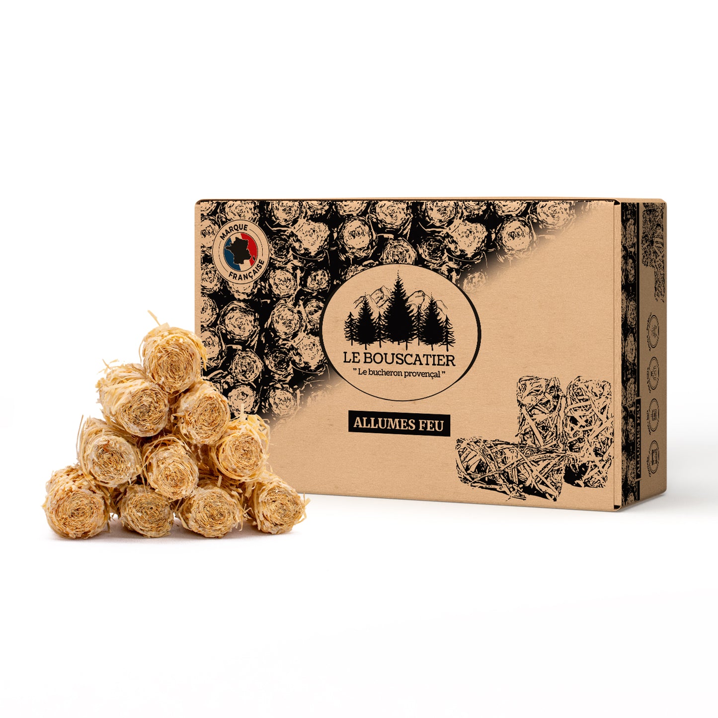 PACK - Brasero Lou Provençau + tablier + paire de gants + bois d'allumage + allume-feu