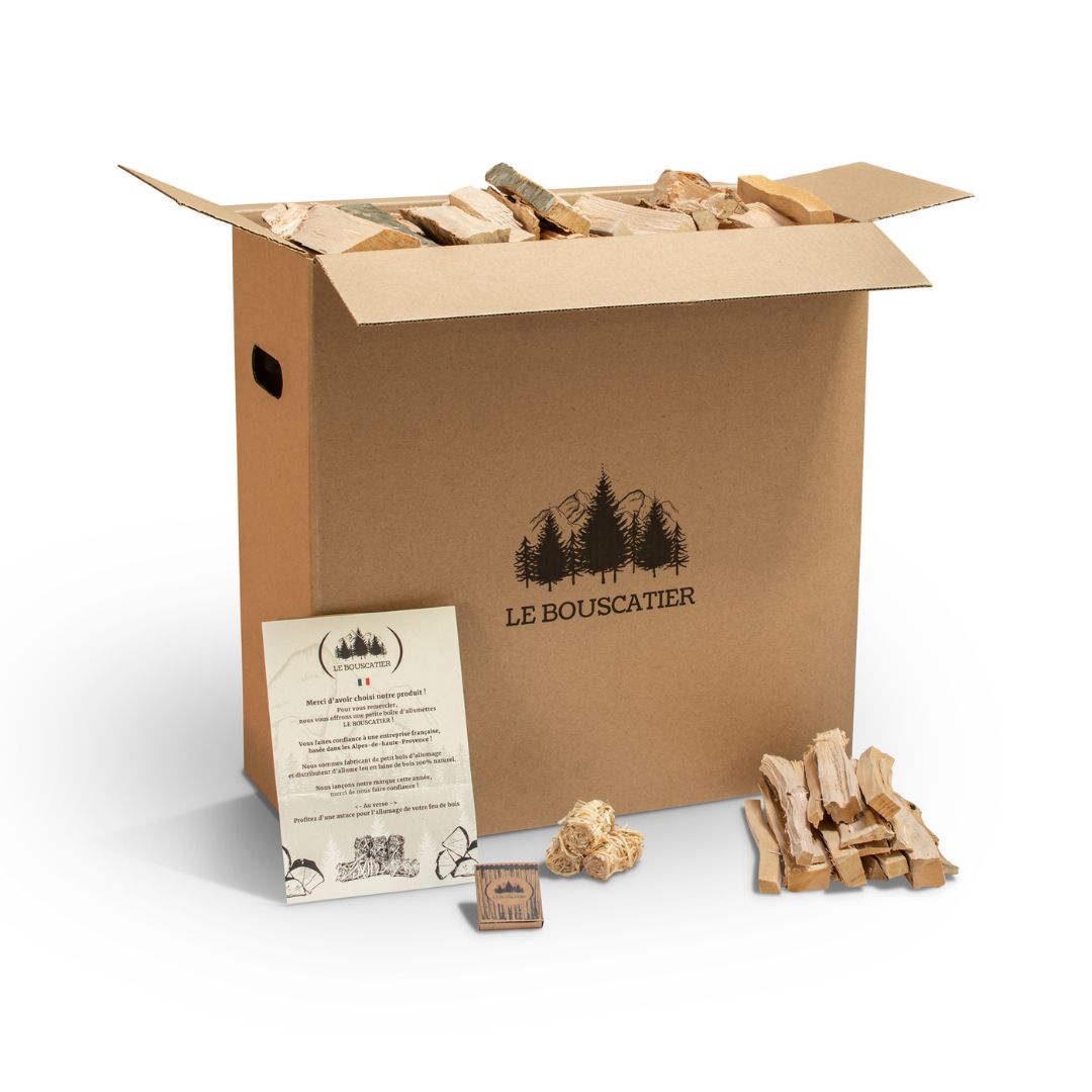 Bois d'allumage pour brasero, barbecue, poêle et cheminée