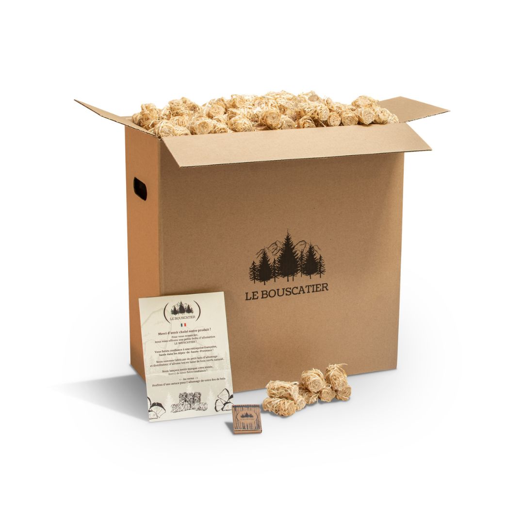 Allumes-feu en laine de bois 100% naturel
