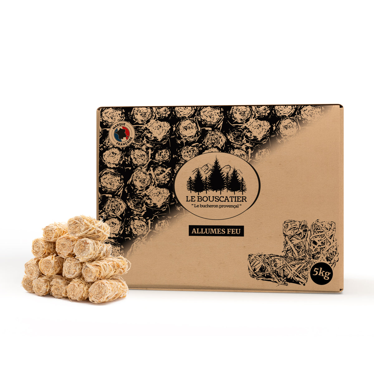 Allumes-feu en laine de bois 100% naturel