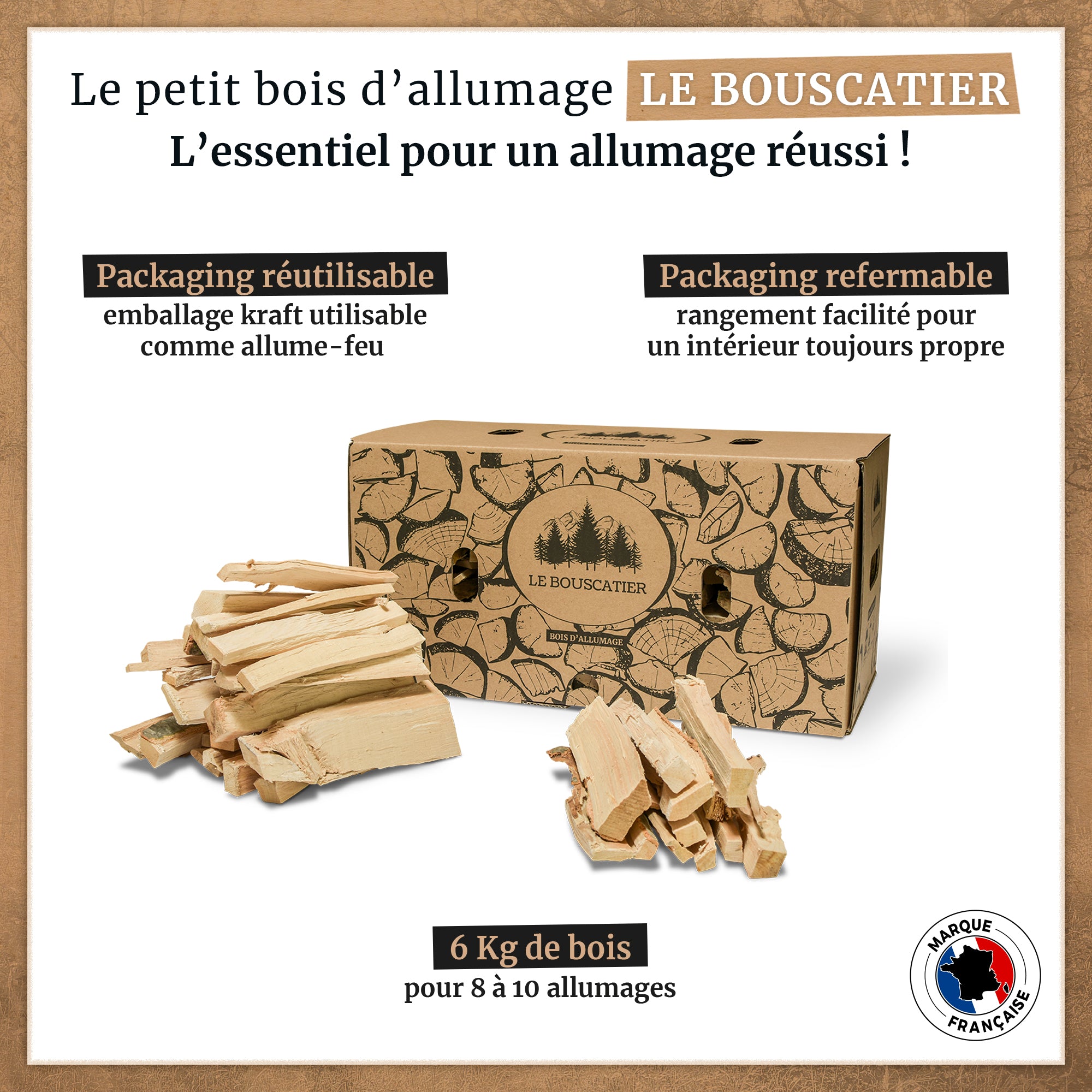 Le Bouscatier Aanmaakhout en verwarming Aansteker voor open haard Le Bouscatier Aanmaakhout en verwarming Aansteker voor open haard