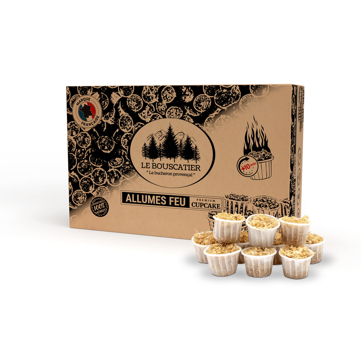 Allume-feu Cupcake premium 100% naturel
