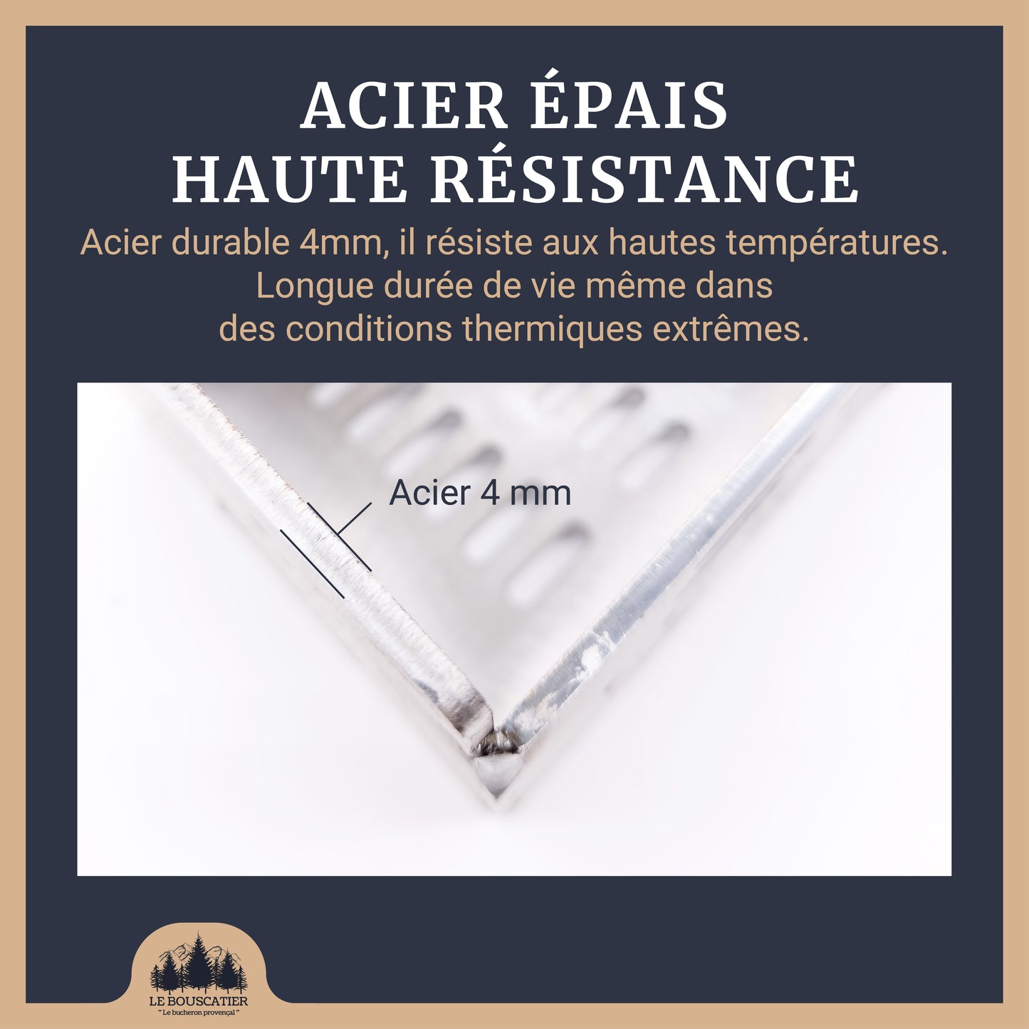 Panier bruleur à Granulés pour Poêle, Insert et cheminée en Acier Haute Résistance