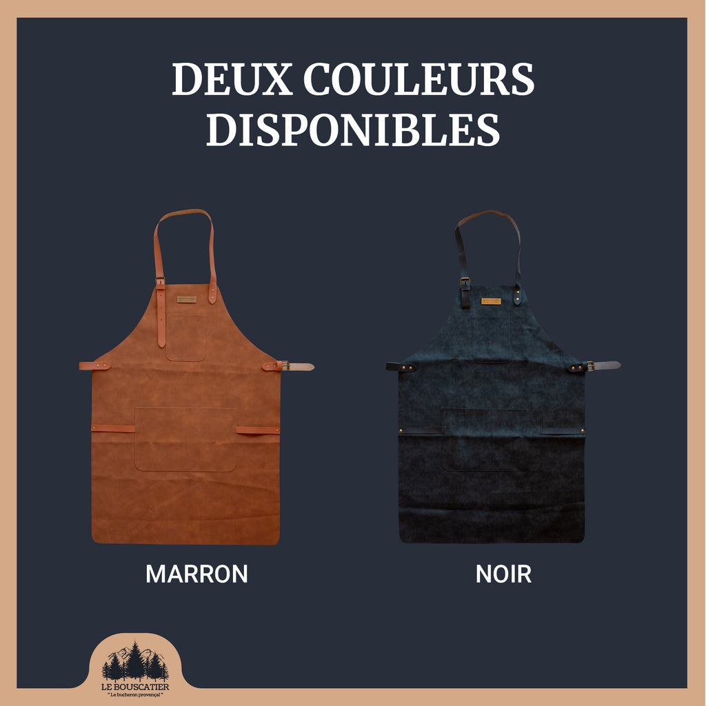 Tablier cuisine en cuir - Brasero, barbecue, cuisine extérieur intérieur