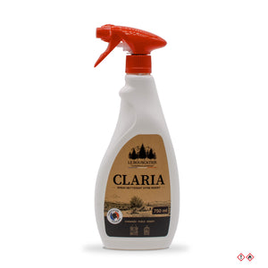 CLARIA - Le Bouscatier Nettoyant Vitre Insert et Poêle 750ml – Spray pour Poêle à Bois et à Granulés, Cheminée – Élimine Suie, Goudron et Dépôts de Fumée – Formule Adhérente Sans Coulure