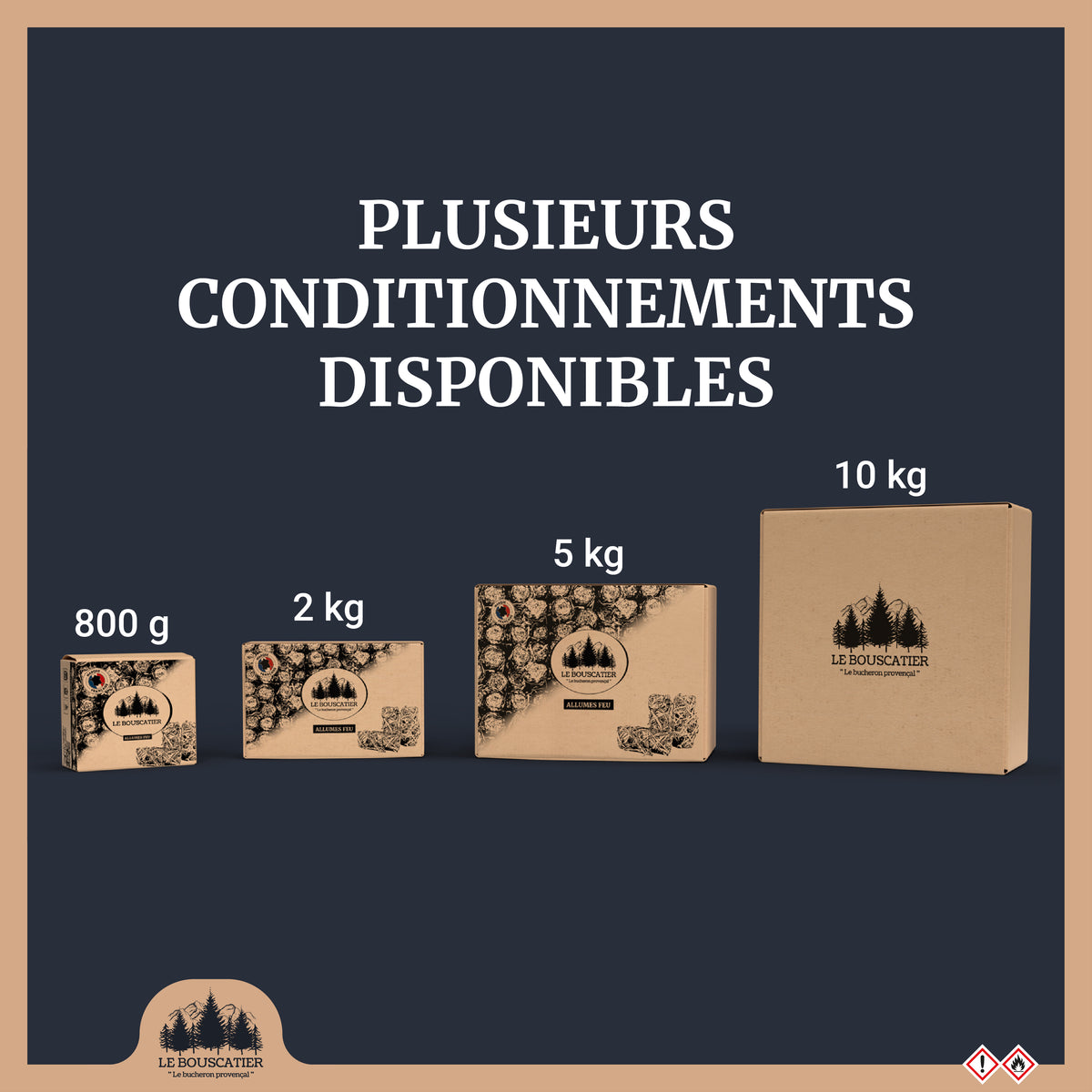 Allumes-feu en laine de bois 100% naturel