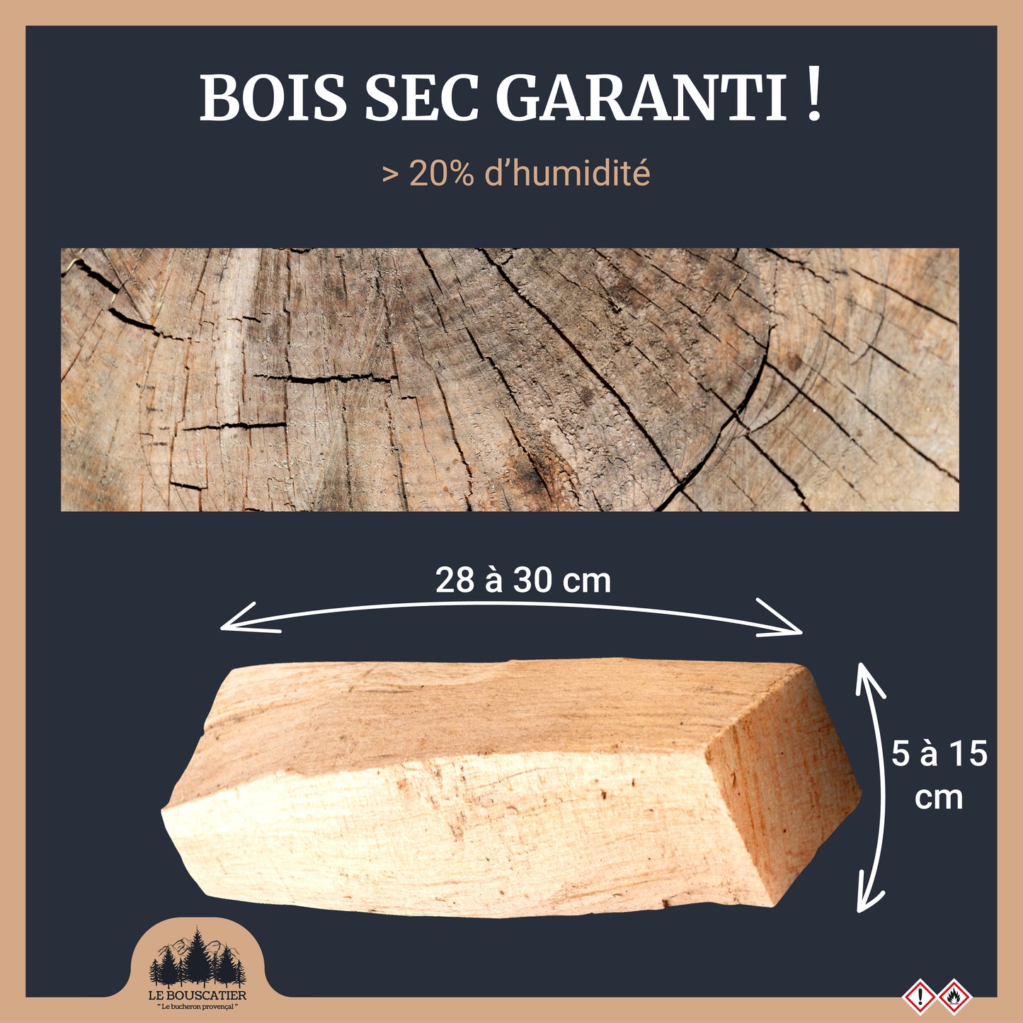 2,5 stères  - Bois de Chauffage - 50cm