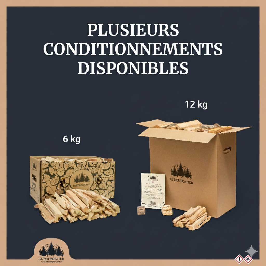 Bois d'allumage pour brasero, barbecue, poêle et cheminée