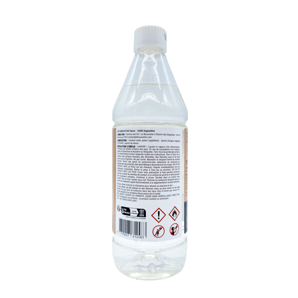 Gel Allume-Feu 1L – Origine Végétale – Allumage Rapide et sans Odeur – Barbecue, Cheminée, Poêle, Insert, Brasero