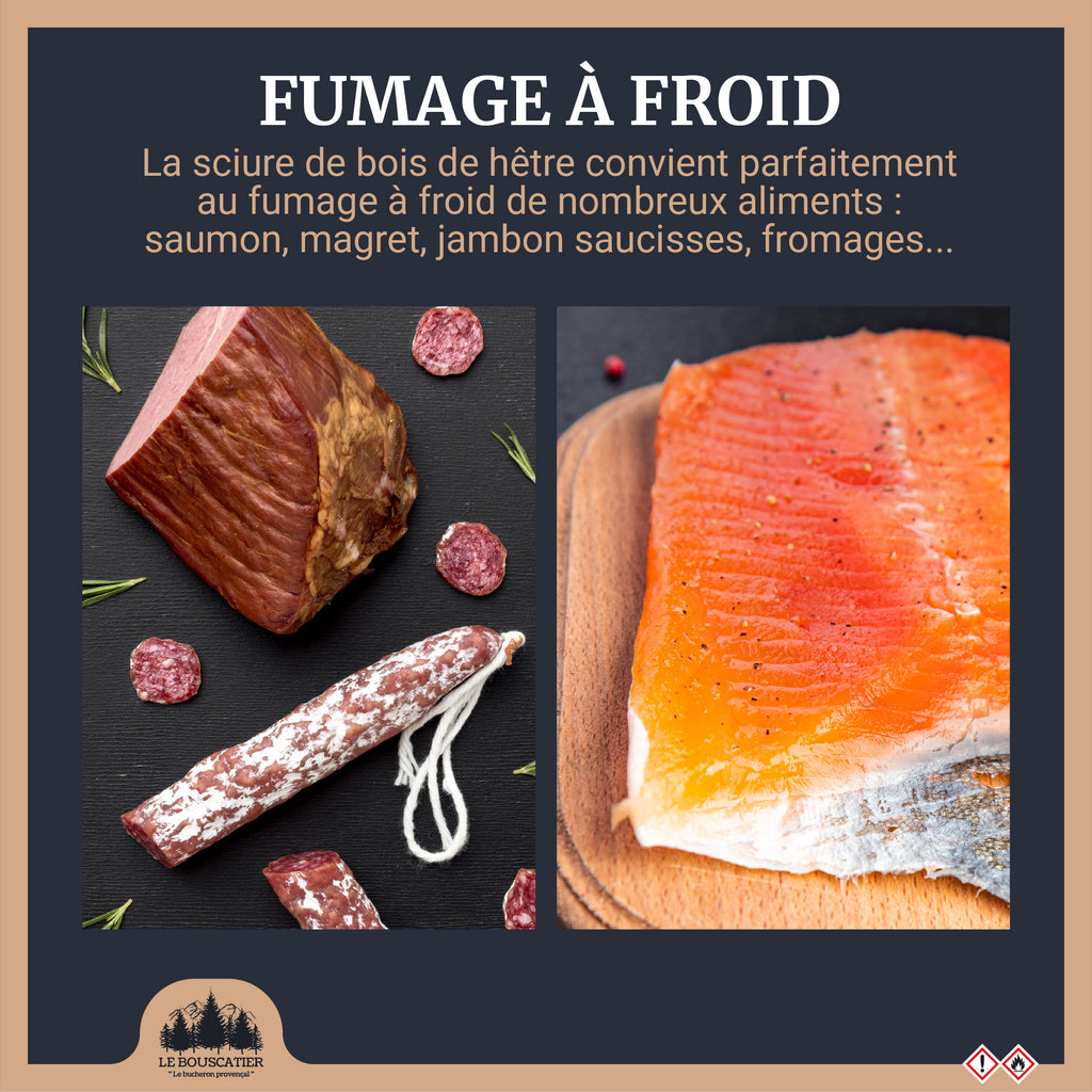 Sachet de sciure de fumage 100% hêtre
