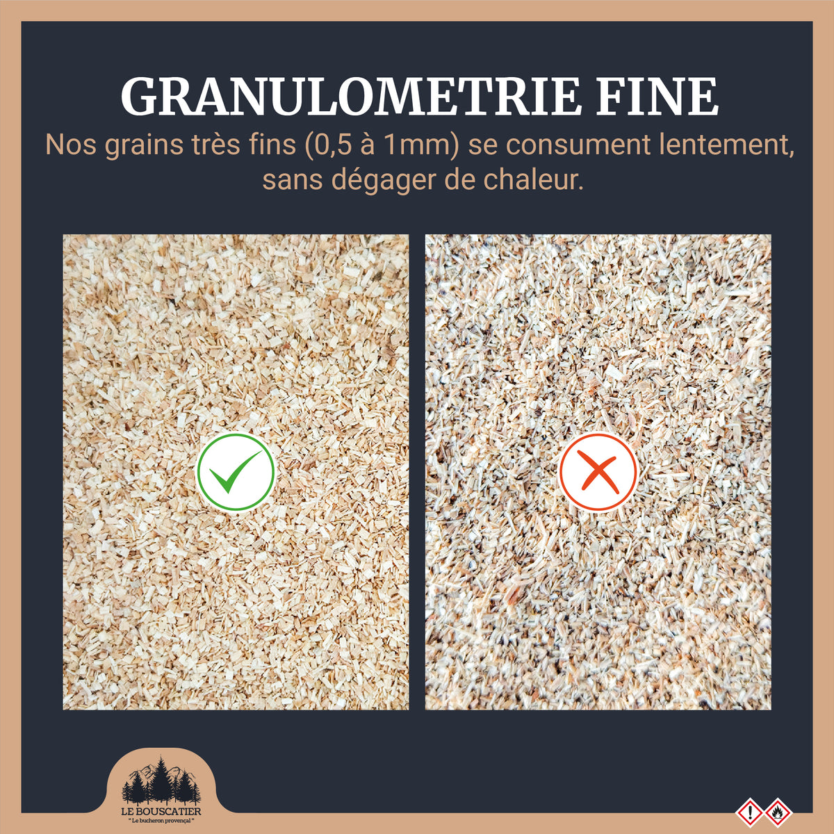 Sachet de sciure de fumage 100% hêtre