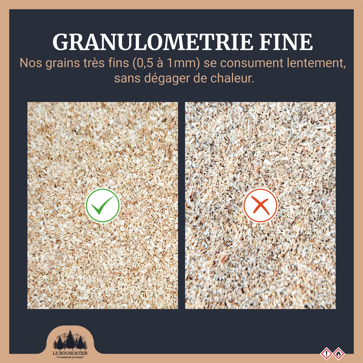 Sachet de sciure de fumage 100% hêtre